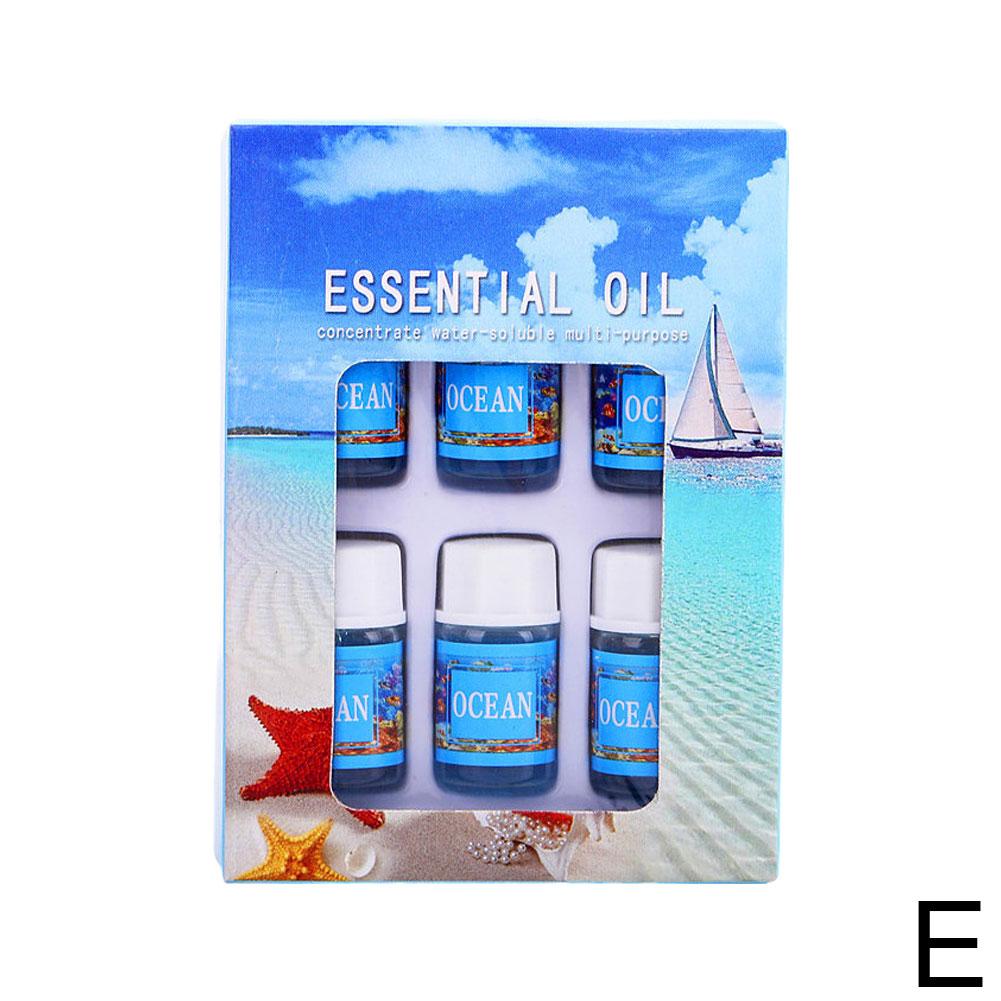 6pcs/set Pure Herbal Essential Oils Aromatherapy Diffusers Massage Relax Fragrances Oil Rose Lavender Lemon Essential Aroma Oils