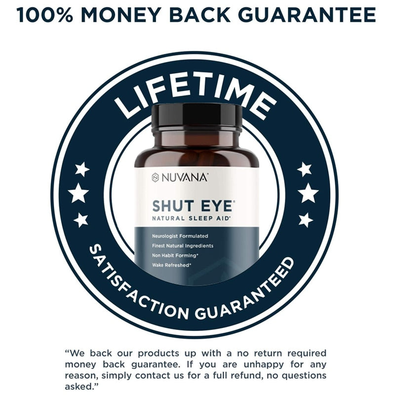 Shut Eye Natural Sleep Aid | Herbal Relaxation Supplement Made with Valerian Root, Melatonin, Chamomile, Magnesium
