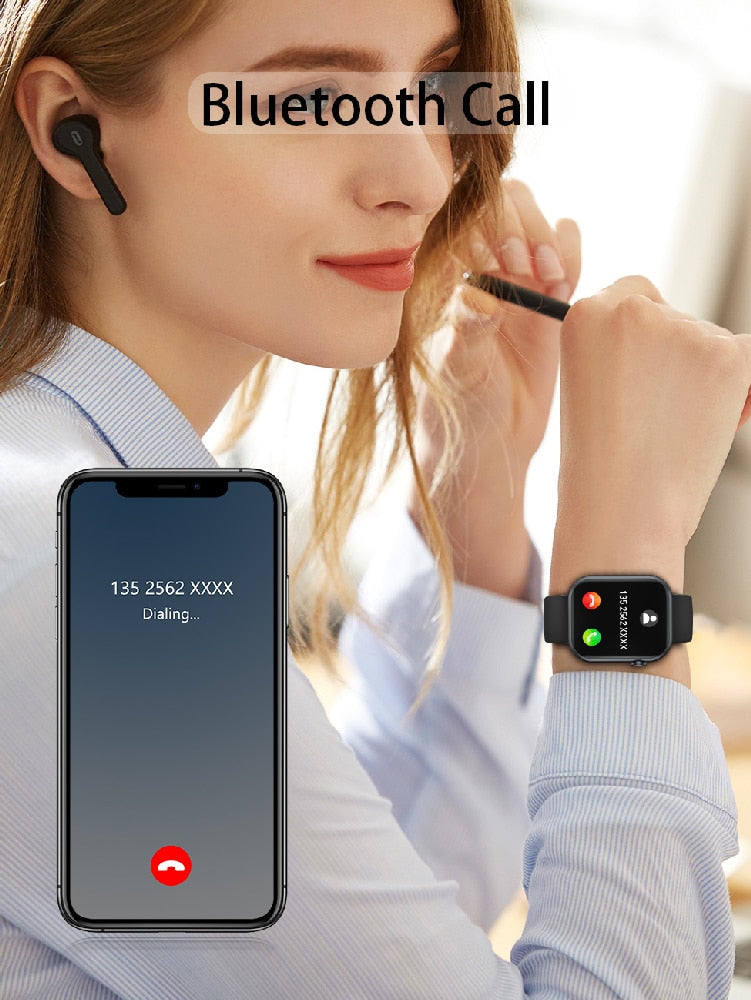 SENBONO 2023 New Women's Smart Watch Bluetooth Call Sport Watch Music Player Fitness Tracker Heart Rate Smartwatch Women Men+BOX