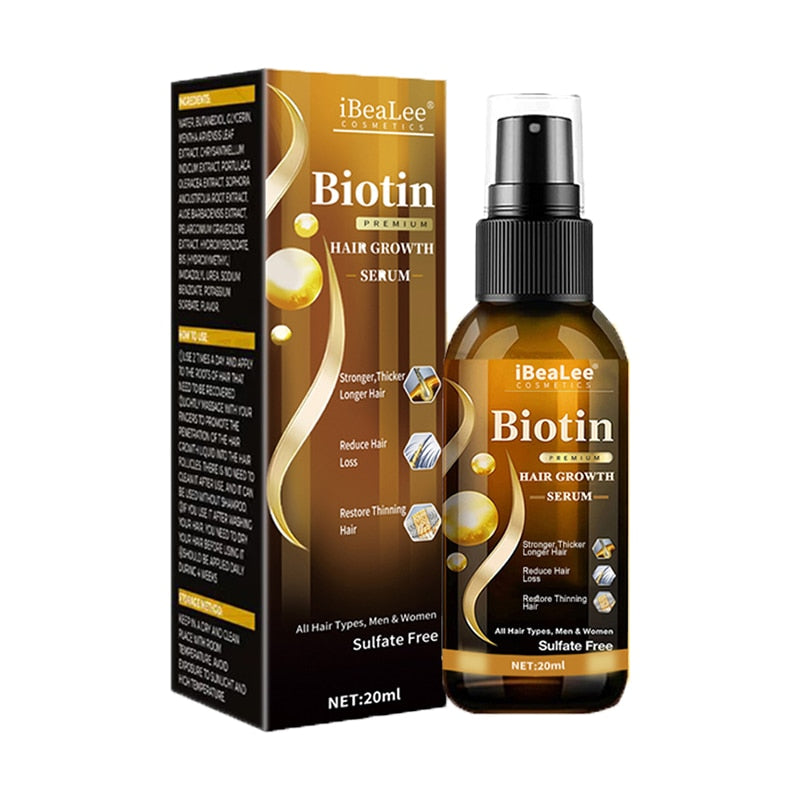 Fast Hair Growth Spray Products Anti Hair Loss Serum Prevent Baldness Treatment Scalp Dry Damaged Beard Hair Care Essential Oils