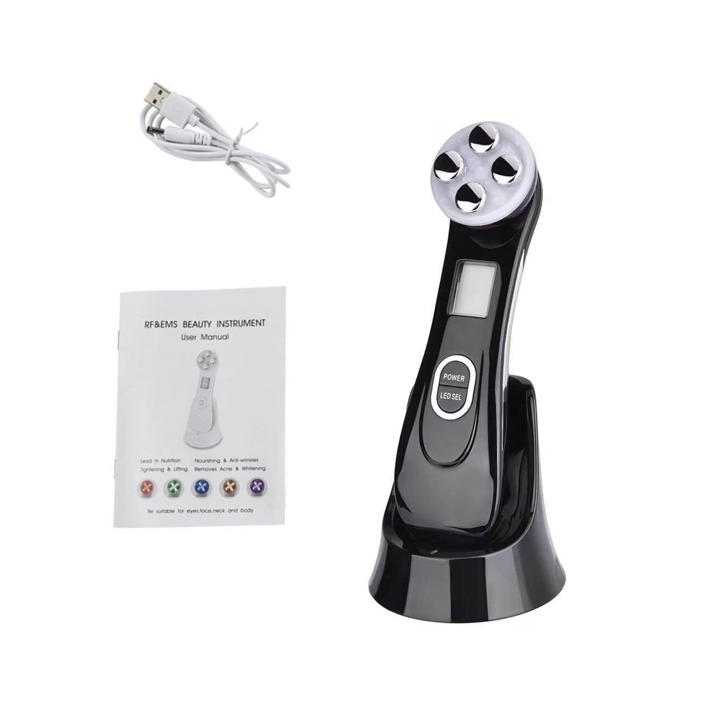 EMS&amp;RF Facial Radiofrequency Lifting Machine Face Spa Massager 5 in 1 Beauty Devices LED Photon Skin Rejuvenation Mesotherapy