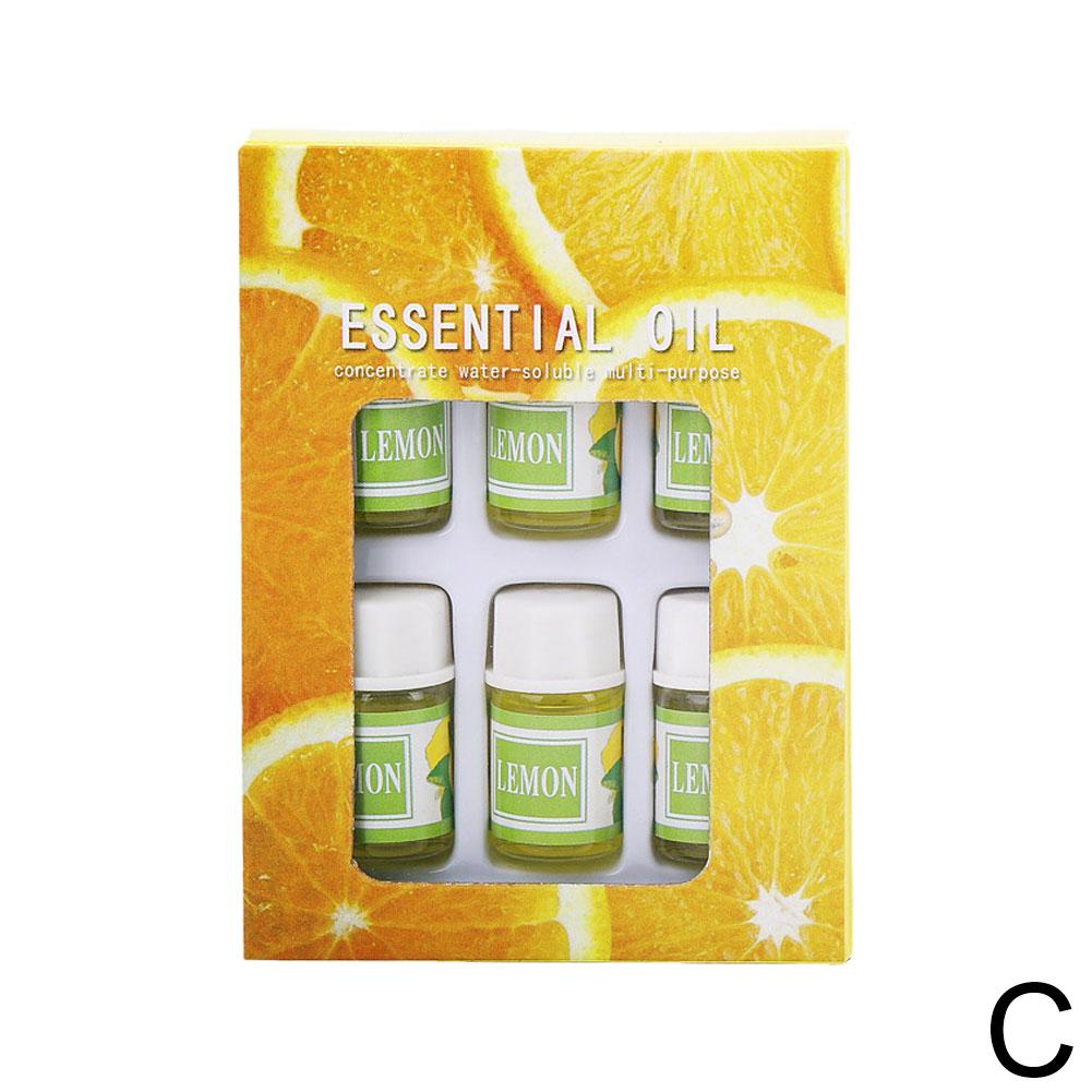 6pcs/set Pure Herbal Essential Oils Aromatherapy Diffusers Massage Relax Fragrances Oil Rose Lavender Lemon Essential Aroma Oils