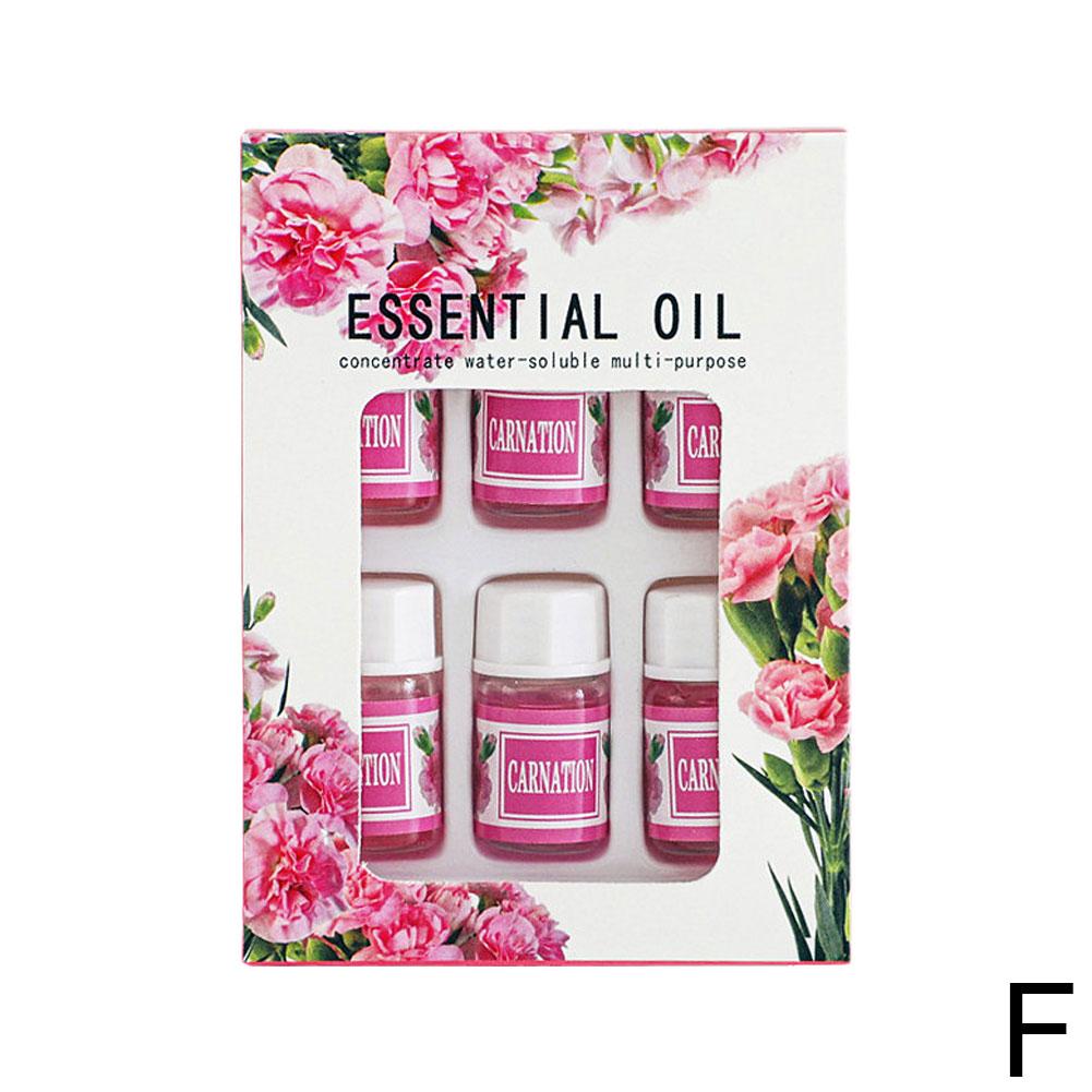 6pcs/set Pure Herbal Essential Oils Aromatherapy Diffusers Massage Relax Fragrances Oil Rose Lavender Lemon Essential Aroma Oils