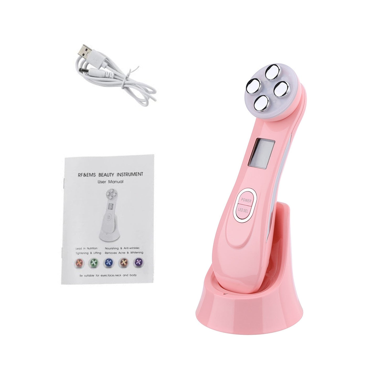 EMS&amp;RF Facial Radiofrequency Lifting Machine Face Spa Massager 5 in 1 Beauty Devices LED Photon Skin Rejuvenation Mesotherapy