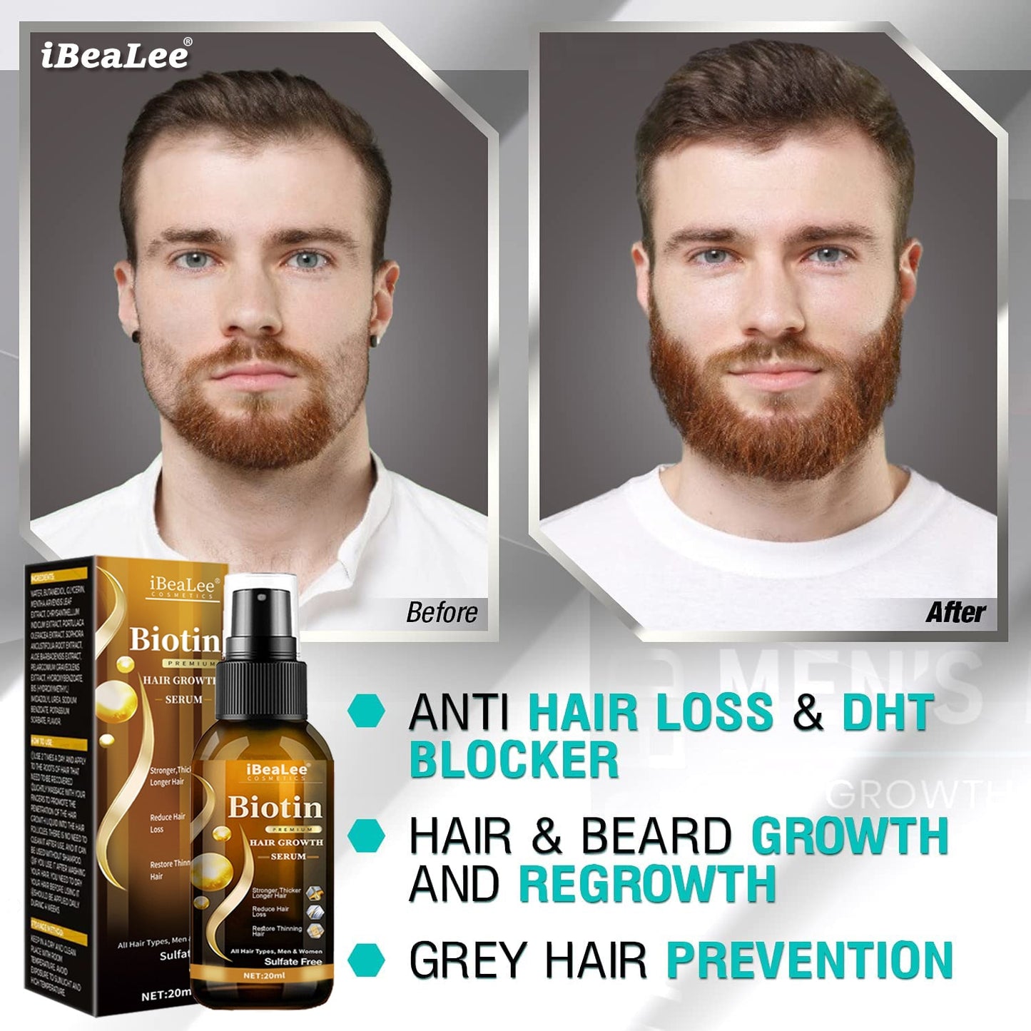 Fast Hair Growth Spray Products Anti Hair Loss Serum Prevent Baldness Treatment Scalp Dry Damaged Beard Hair Care Essential Oils