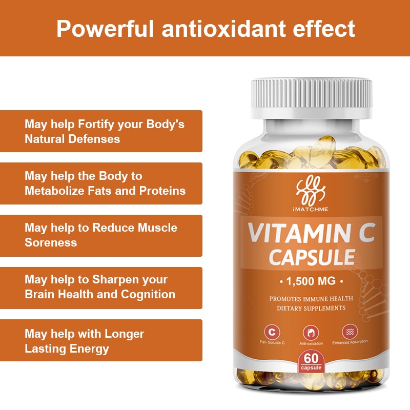 Free Shipping Vitamin C Capsules VC and Mineral Supplement To Whitening Skin Boost Immune Syetem Suitable For Whole Family