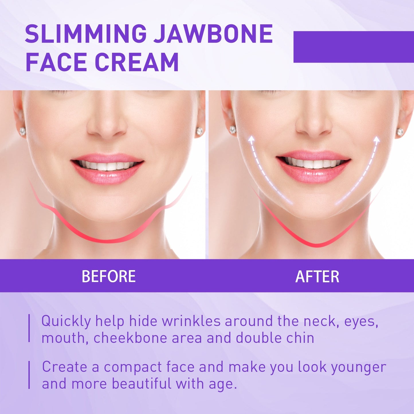 Face Lifting Firming Cream Slimming Facial Massage Fade Fine Lines Improve Double Chin Anti-wrinkle Whitening Brighten Skin Care