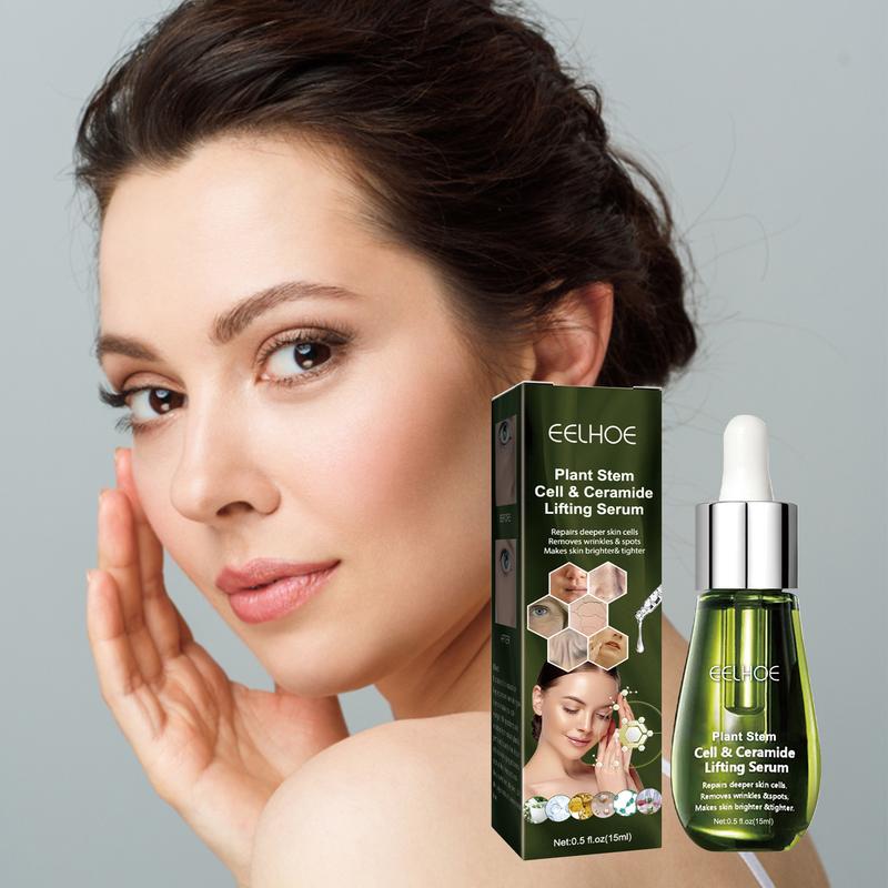 Face Serum Plant Stem Cell &amp; Ceramide Lifting Natural Skin Lightening Essence Repair Damaged Skin Reduce Fine Lines &amp; Wrinkles