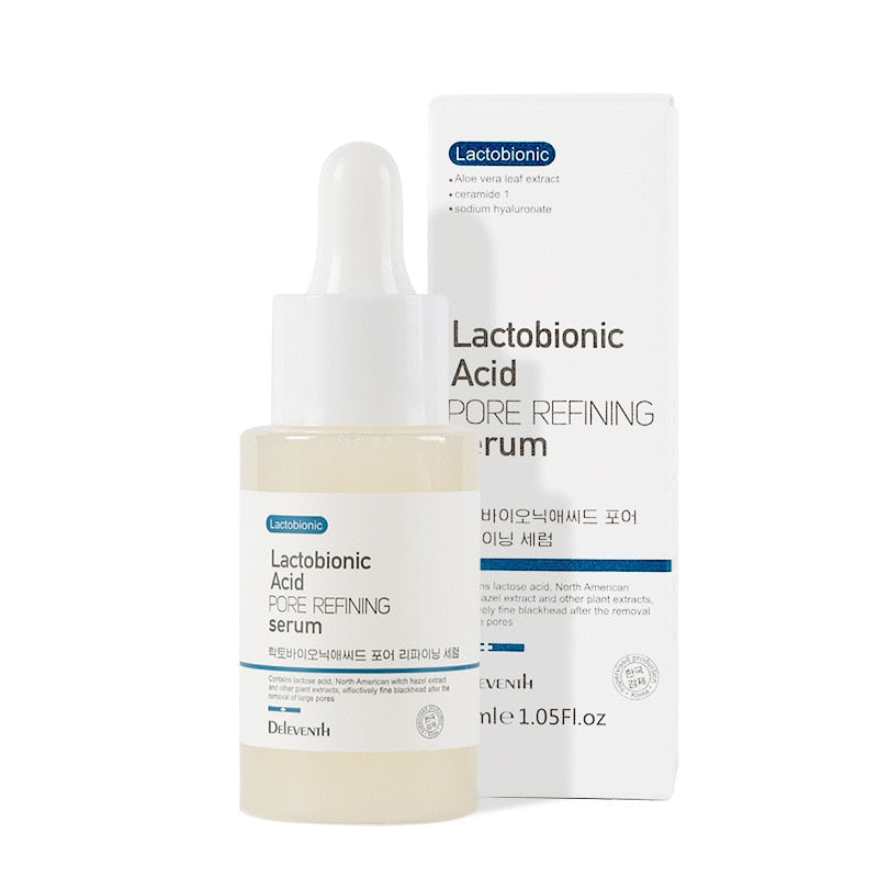 Lactobionic Acid Pore Shrink Face Serum Hyaluronic Acid Moisturizing Nourish Essence Firming Brighten Korean Skin Care Products