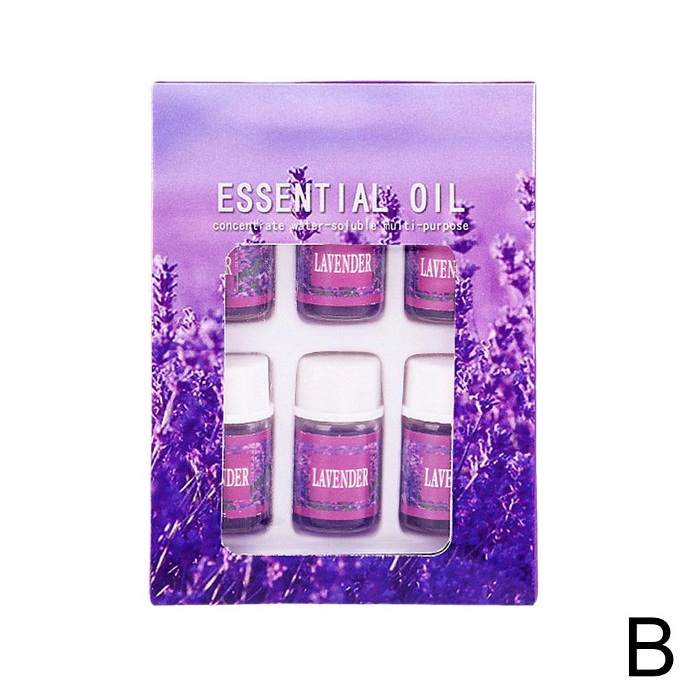 6pcs/set Pure Herbal Essential Oils Aromatherapy Diffusers Massage Relax Fragrances Oil Rose Lavender Lemon Essential Aroma Oils