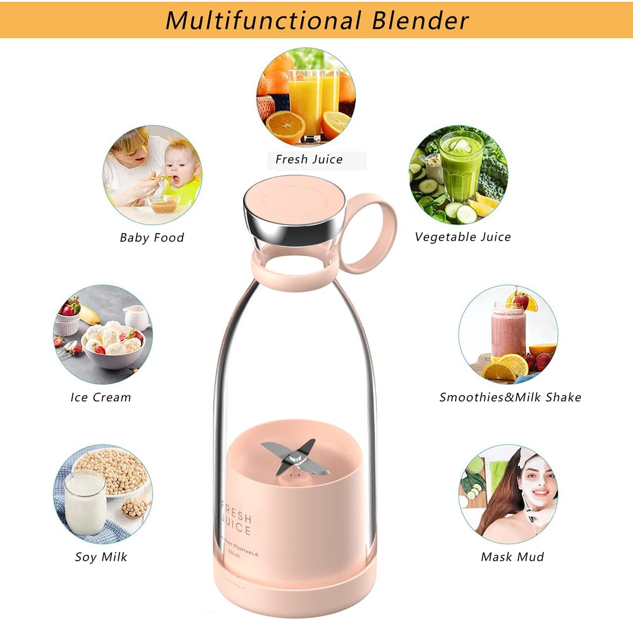 Electric Juicer Blender Usb Portable Mini Fruit Mixers Juicers Fruit Extractors Food Milkshake Multifunction Juice Maker Machine