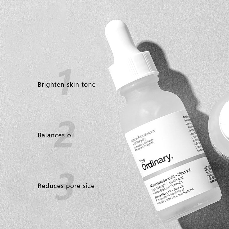 Korean skin care products 10% nicotinamide + 1% zinc Amine zinc three control essence beauty health Glow brighten oil control