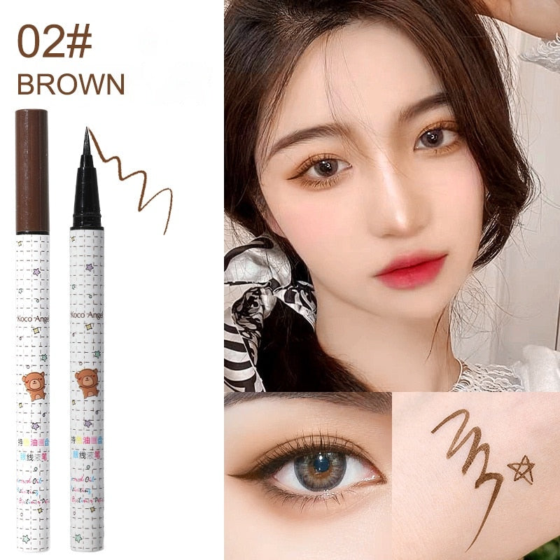 Lemooc Black Liquid Eyeliner Eye Make Up Super Waterproof Long Lasting Eye Liner Easy to Wear Eyes Makeup Cosmetics Tools