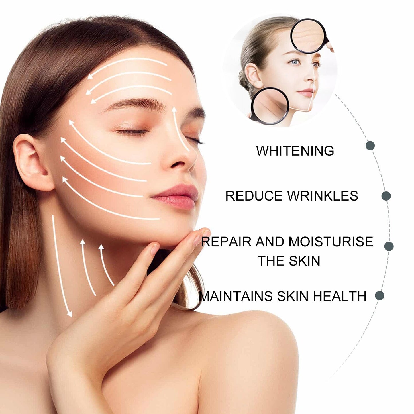 Collagen Anti Wrinkle Serum Lifting Face Firming Improve Fine Lines Anti Aging Facial Care Skin Pore Shrinker Face Booster Cream
