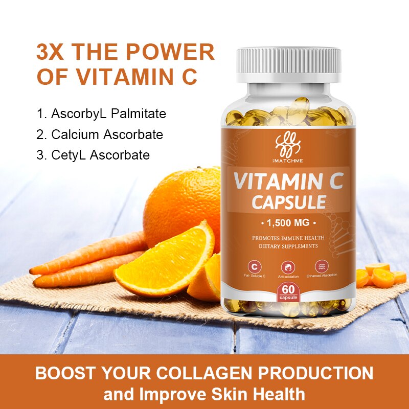 Free Shipping Vitamin C Capsules VC and Mineral Supplement To Whitening Skin Boost Immune Syetem Suitable For Whole Family