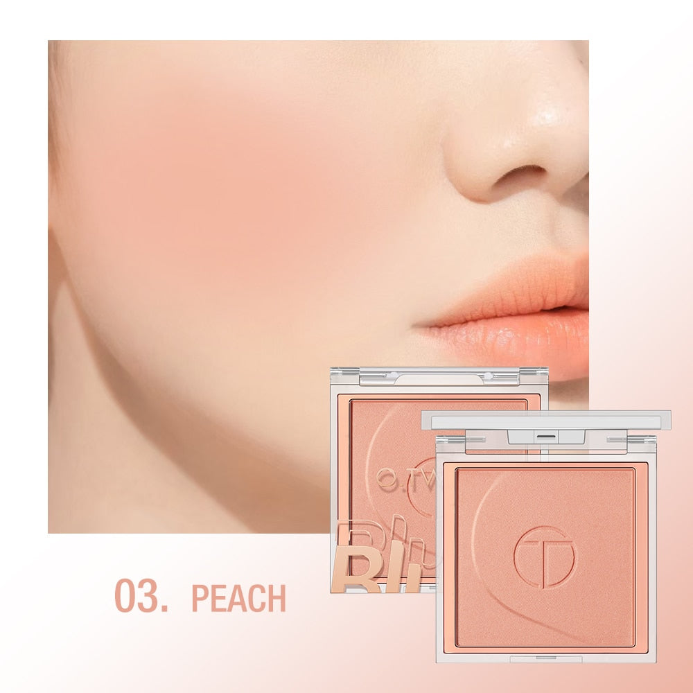 O.TWO.O Blush Makeup Palette 6 Colors Mineral Powder Long-lasting Natural Cheek Contour Tint Peach Pink Face Blusher Cosmetics