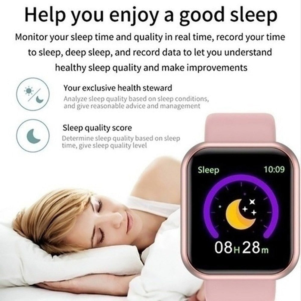 Smart Sport Watches Women Men Fitness Bracelet Tracker Steps Calorie Health Monitor Bluetooth Digital Wristwatch For Android IOS
