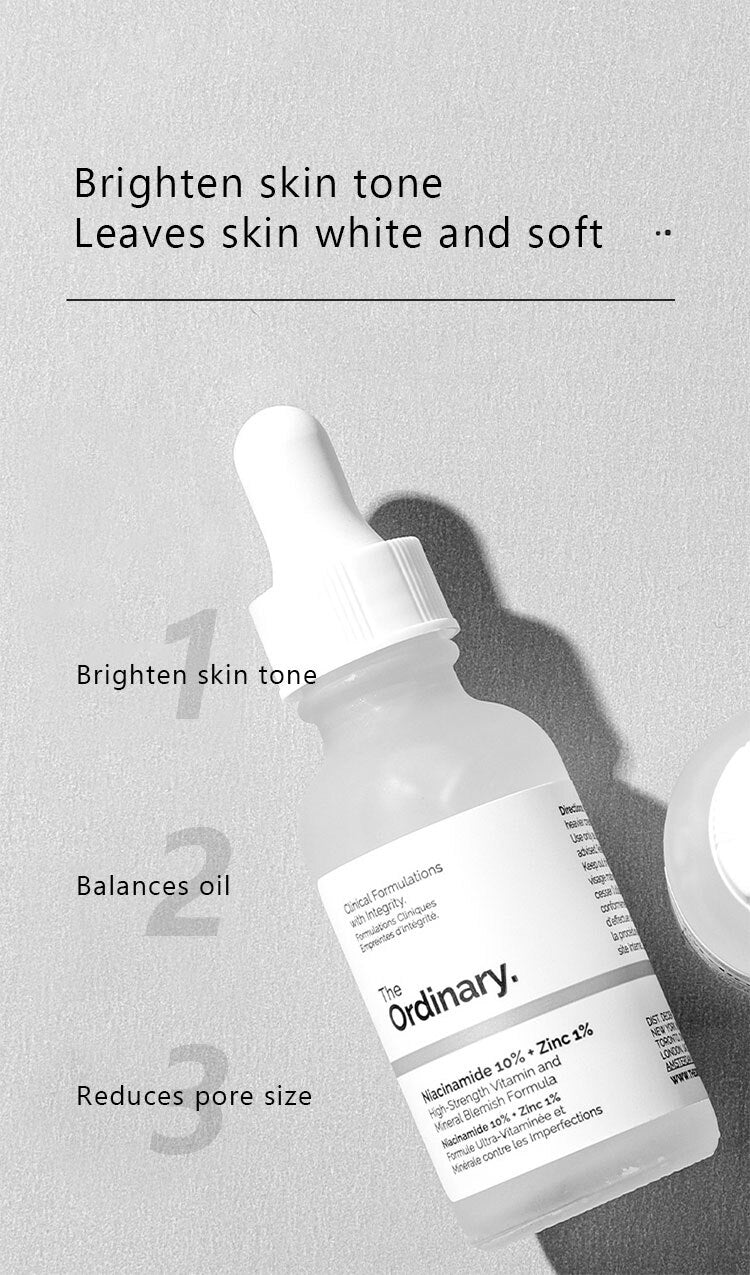 Korean skin care products 10% nicotinamide + 1% zinc Amine zinc three control essence beauty health Glow brighten oil control