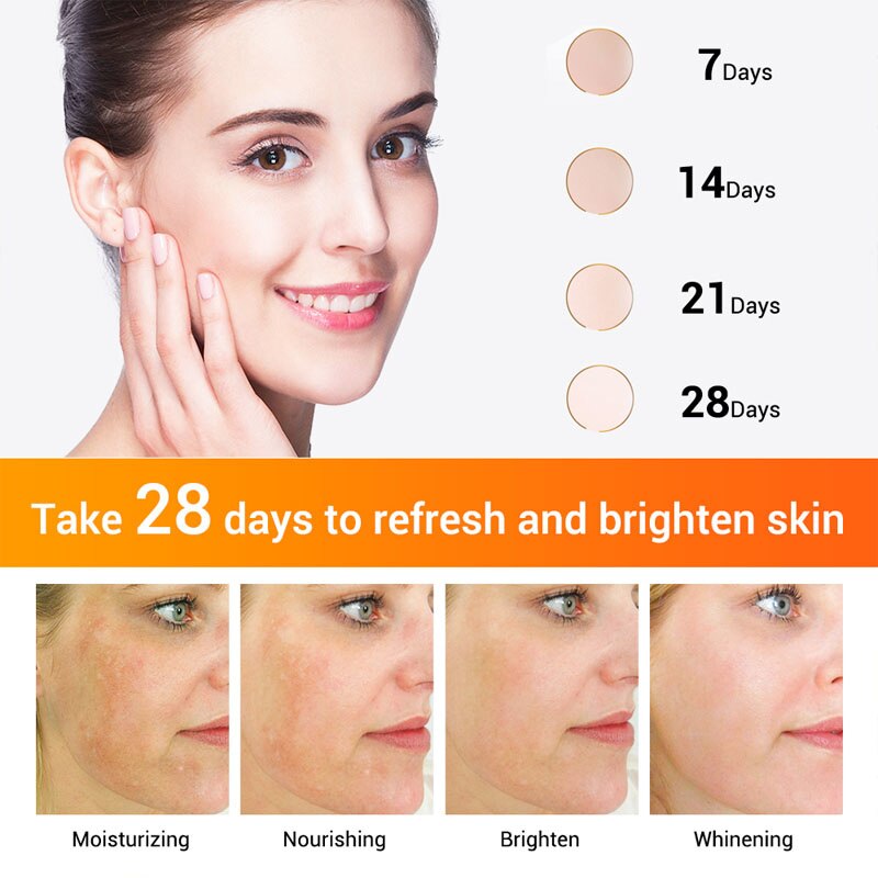 Vitamin C Whitening Freckle Serum Remove Melasma Acne Dark Spots Fade Pigment Melanin Corrector Moisturizing Brighten Skin Care