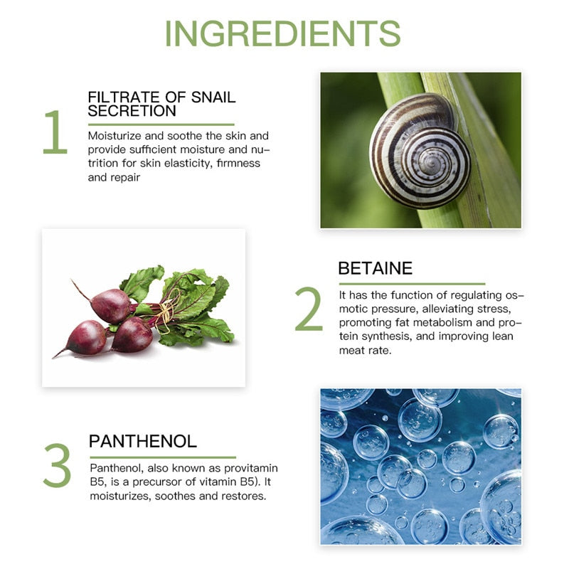 17ml Whitening Serum Snail Serum Brighten Blemish Freckle Remover Natural Moisturizing Face Serum Essence Korea Skin Care