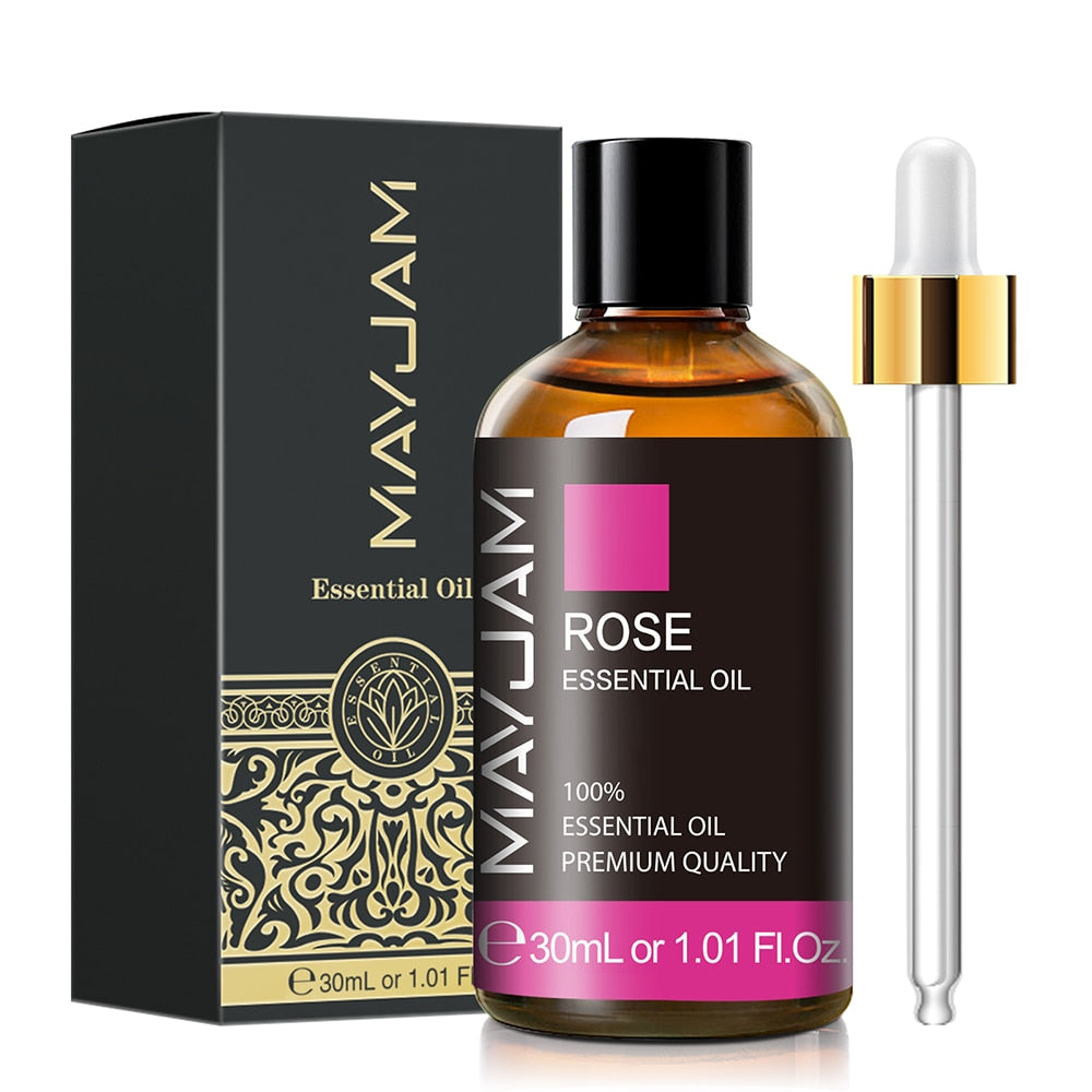 30ml Pure Natural Essential Oils Rose Lavender Jasmine Vanilla Eucalyptus Mint Sandalwood Lemon Cinnamon Tea Tree Essential Oil