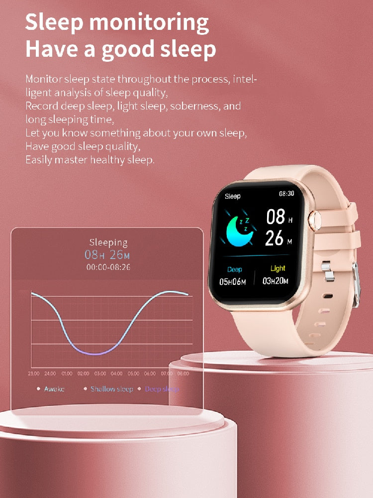 SENBONO 2023 New Women's Smart Watch Bluetooth Call Sport Watch Music Player Fitness Tracker Heart Rate Smartwatch Women Men+BOX