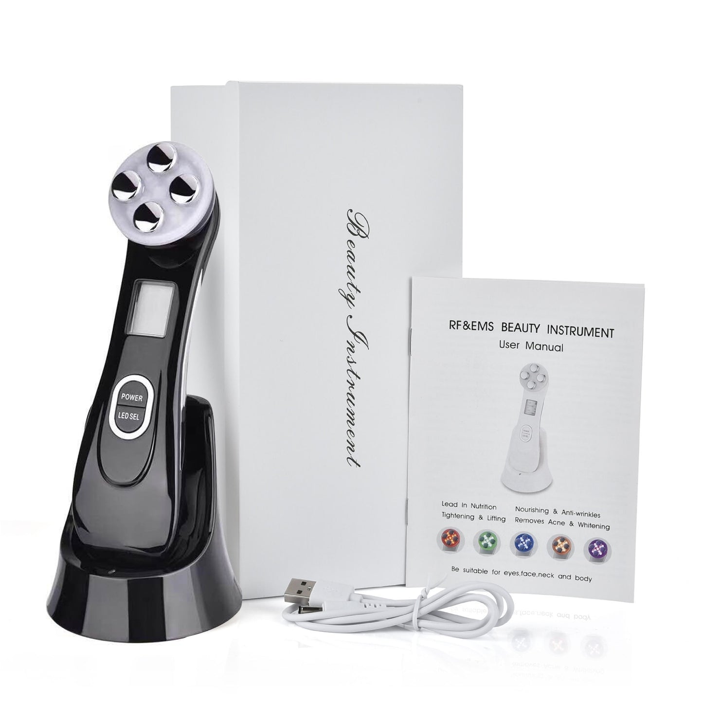 EMS&amp;RF Facial Radiofrequency Lifting Machine Face Spa Massager 5 in 1 Beauty Devices LED Photon Skin Rejuvenation Mesotherapy