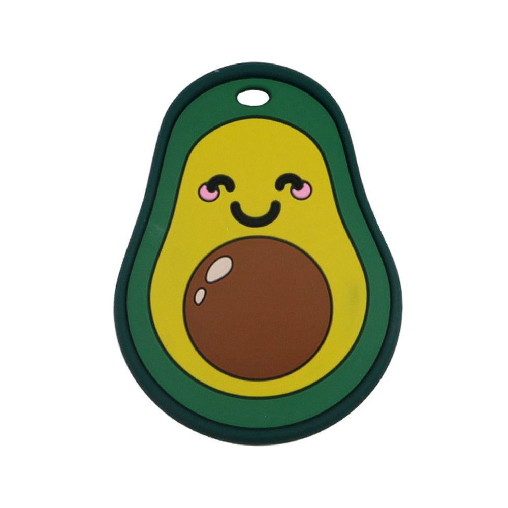 Kovict 1pc Silicone Teether Baby Cartoon Durian Watermelon Avocado Fruit Sushi Pendants DIY Baby Chewing Teether Pacifier Chain