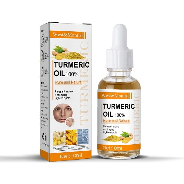 Turmeric Serum Whitening Freckle Dark Spots Organic Turmeric Oil Brighten Dark Skin Pigmentation Anti Aging Anti Wrinkle Essence