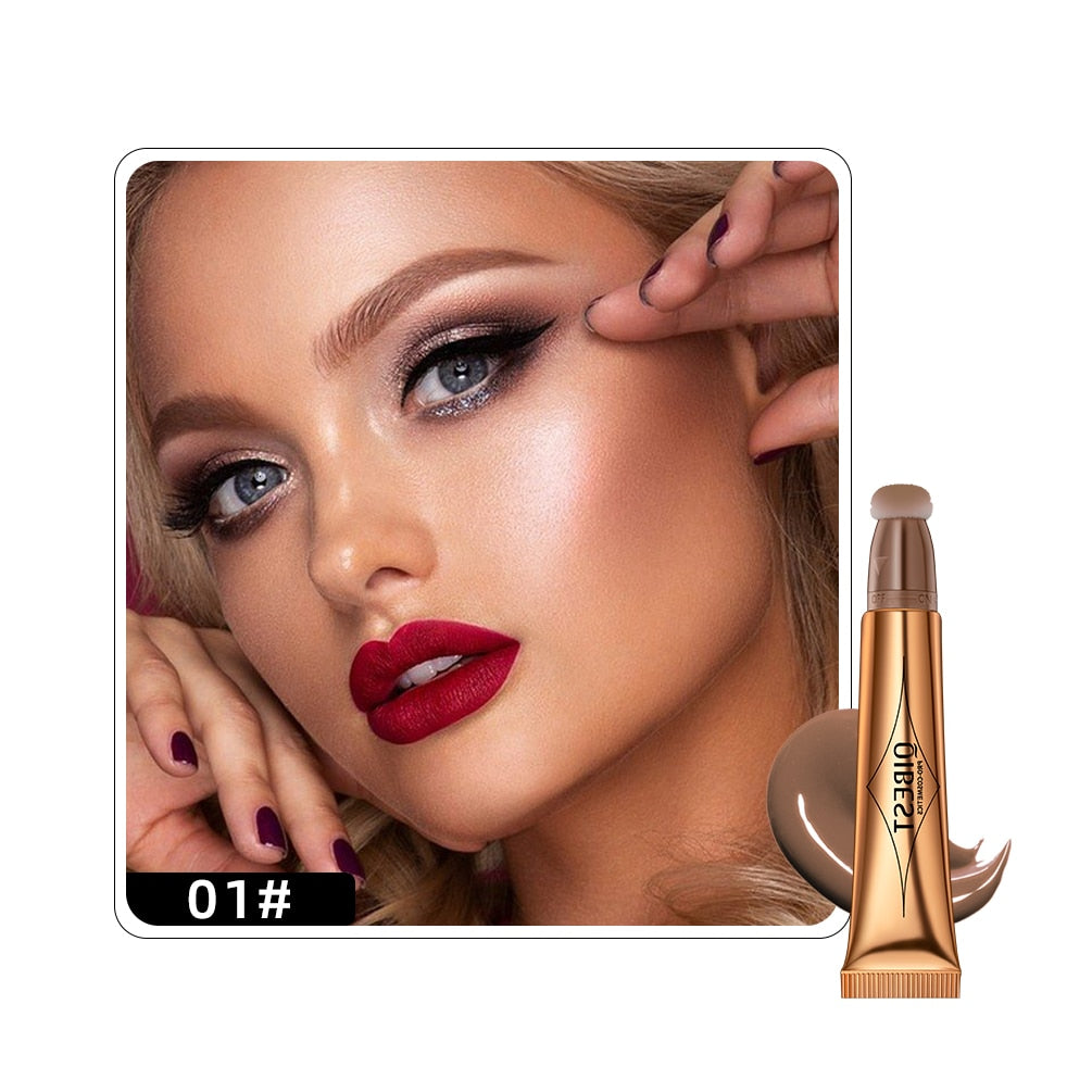 QIBEST Face Liquid Blusher Natural Cream Cheek Eye Tint Peach Blush Makeup Multi-use Stick Contour Blush Brighten Cheek Cosmetic