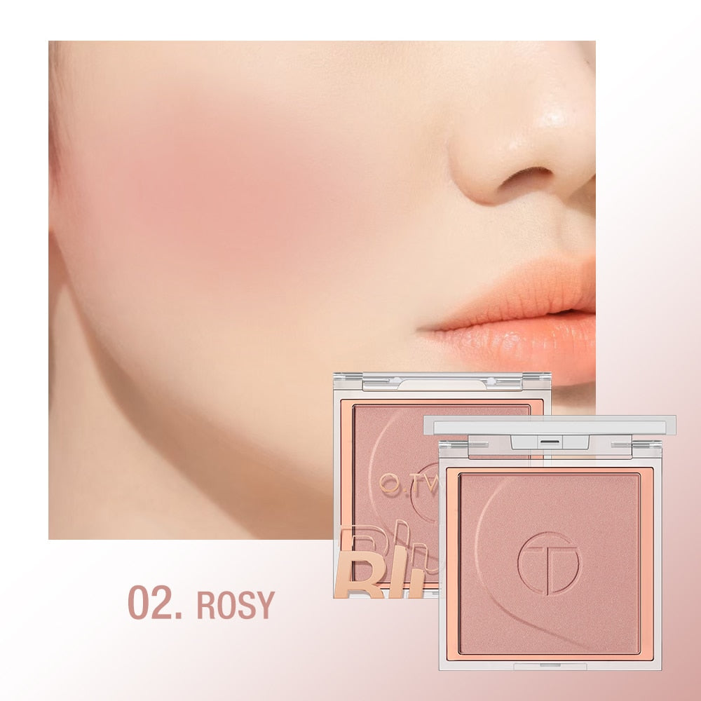 O.TWO.O Blush Makeup Palette 6 Colors Mineral Powder Long-lasting Natural Cheek Contour Tint Peach Pink Face Blusher Cosmetics
