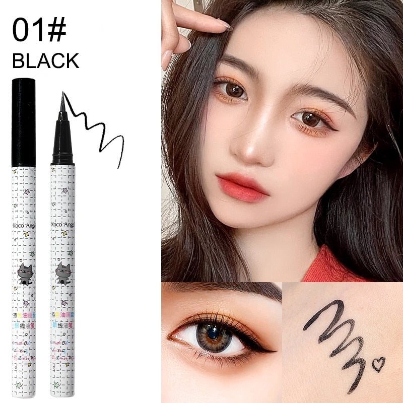 Lemooc Black Liquid Eyeliner Eye Make Up Super Waterproof Long Lasting Eye Liner Easy to Wear Eyes Makeup Cosmetics Tools