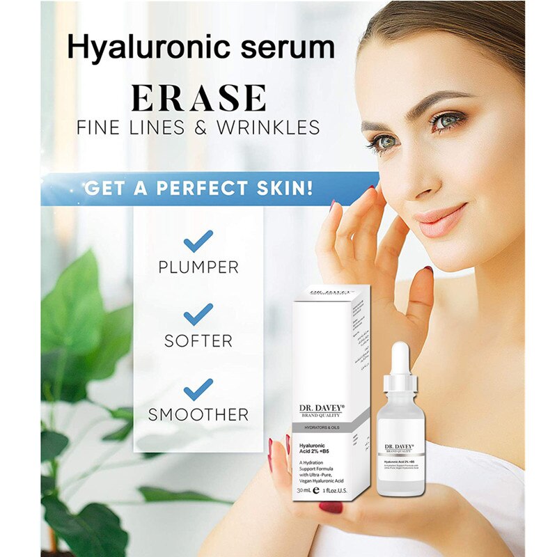 Hyaluronic Acid 2%+B5 Moisturizing Serum Hydrating Essence Improve Dry Skin Repair Skin Barrier Smooth Firm Care