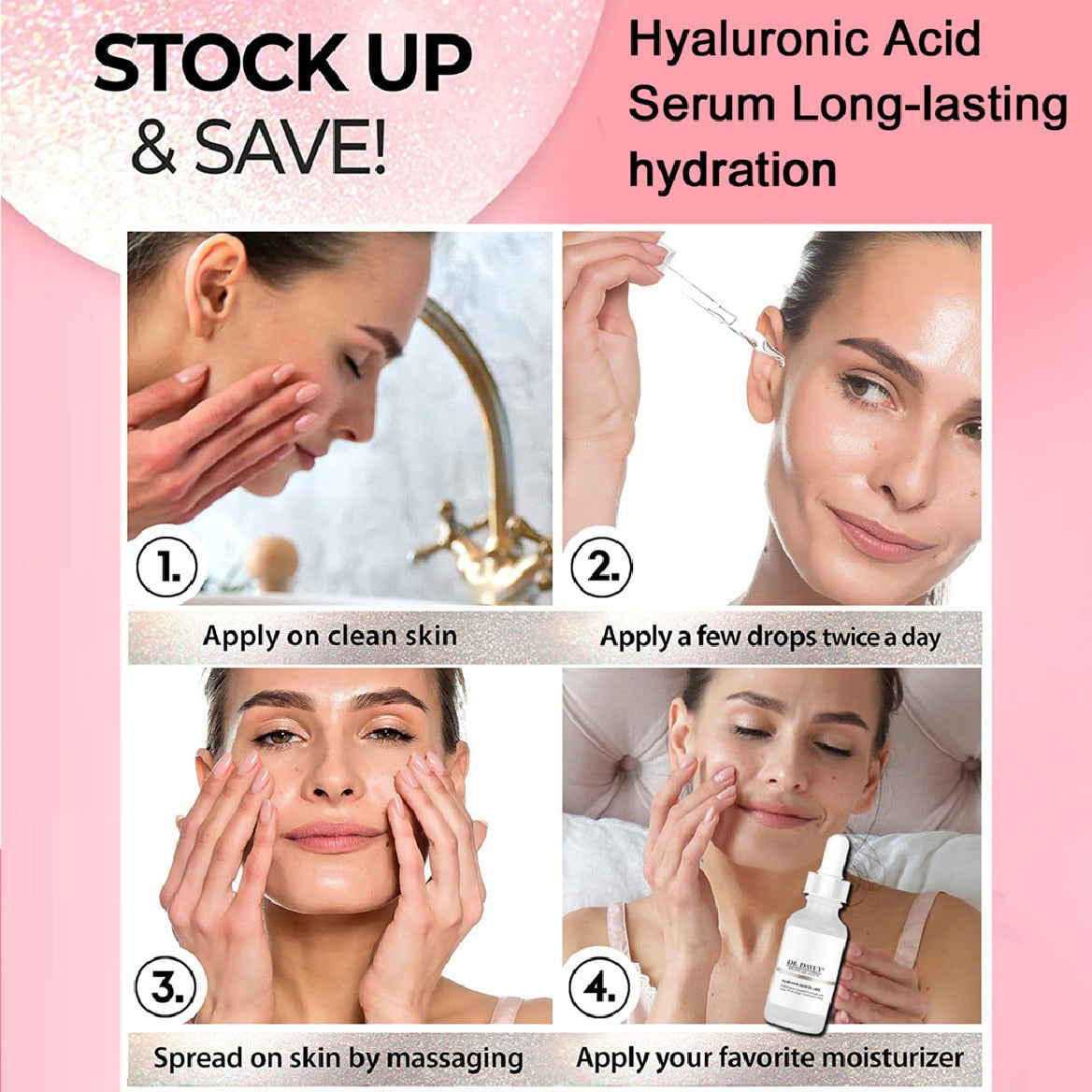 Hyaluronic Acid 2%+B5 Moisturizing Serum Hydrating Essence Improve Dry Skin Repair Skin Barrier Smooth Firm Care