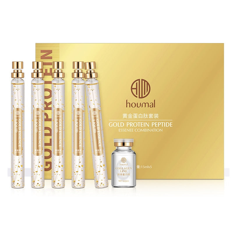 Hyaluronic Acid Vitamins Face Serum Set Anti Wrinkle Anti-Aging Collagen Liquid Essence Kit Facial Moisture 24K Gold Korean Care
