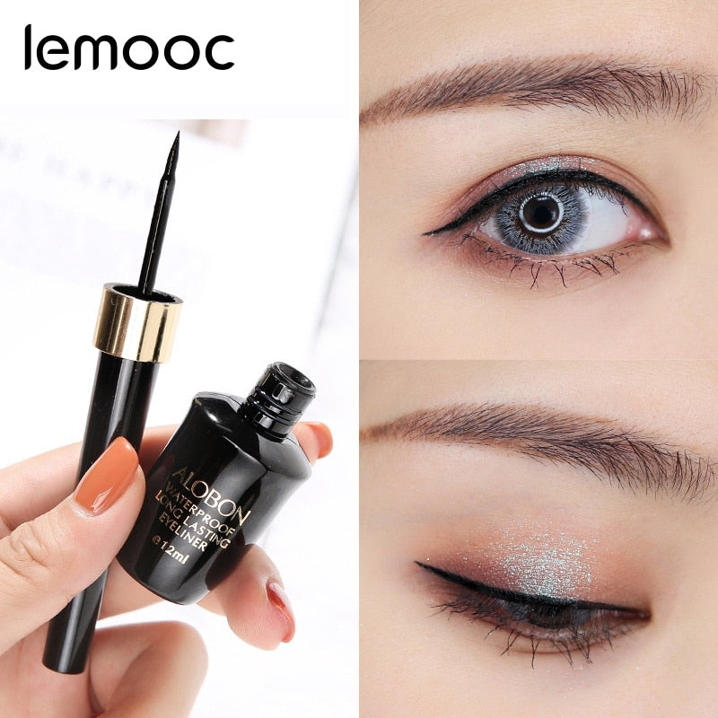 Lemooc Black Liquid Eyeliner Eye Make Up Super Waterproof Long Lasting Eye Liner Easy to Wear Eyes Makeup Cosmetics Tools