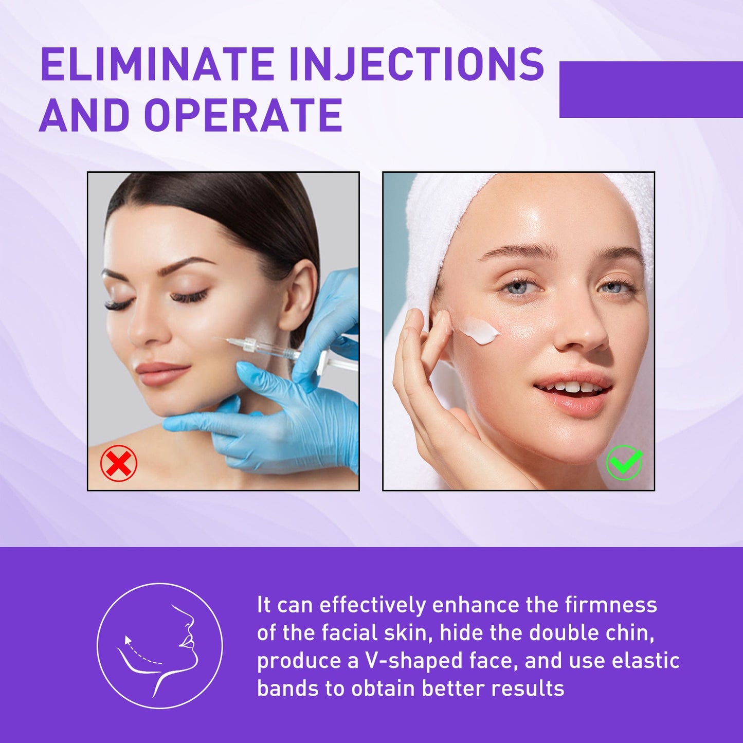 Face Lifting Firming Cream Slimming Facial Massage Fade Fine Lines Improve Double Chin Anti-wrinkle Whitening Brighten Skin Care