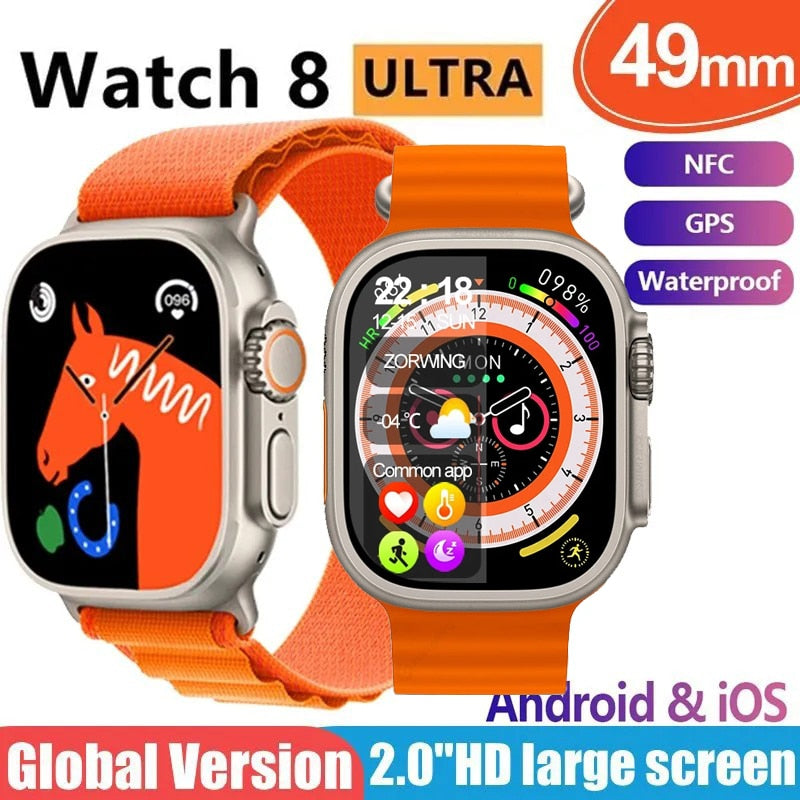 Newest Watch 8 Ultra Series8 Smart Watch Men GPS NFC Smartwatch Waterproof  Sport Mode Fitness Wireless Charging Watch for Apple