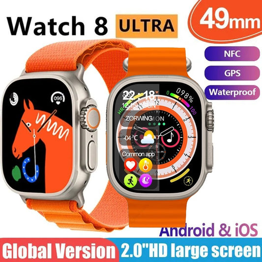 Newest Watch 8 Ultra Series8 Smart Watch Men GPS NFC Smartwatch Waterproof  Sport Mode Fitness Wireless Charging Watch for Apple