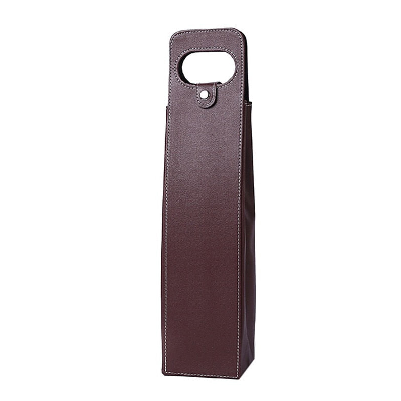 Manufacturers Wholesale Wine Bags Of Wine Packaging Gift Boxes Red Wine Only Leather Box Red Black Brown