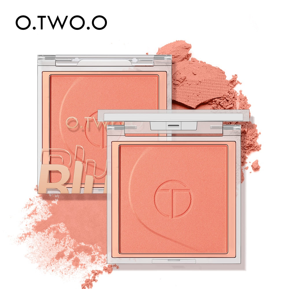 O.TWO.O Blush Makeup Palette 6 Colors Mineral Powder Long-lasting Natural Cheek Contour Tint Peach Pink Face Blusher Cosmetics