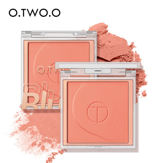 O.TWO.O Blush Makeup Palette 6 Colors Mineral Powder Long-lasting Natural Cheek Contour Tint Peach Pink Face Blusher Cosmetics