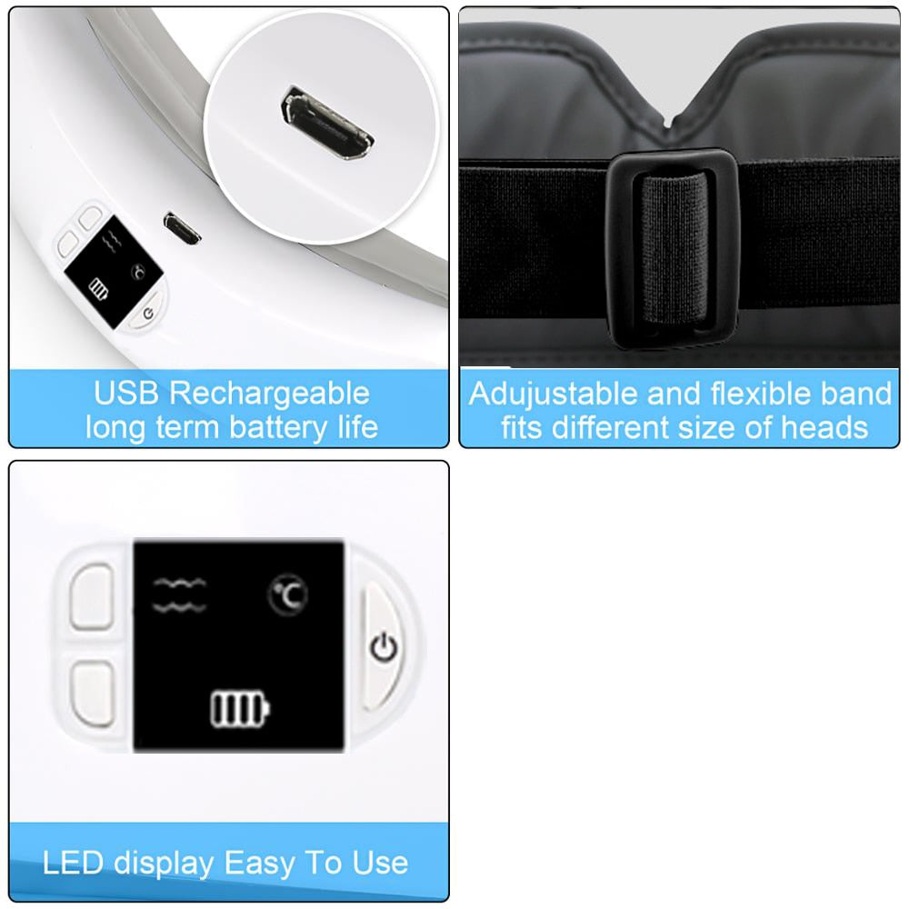 4D Smart Airbag Vibration Eye Massager Eye Care Instrumen Heating Bluetooth Music Relieves Fatigue And Dark Circles