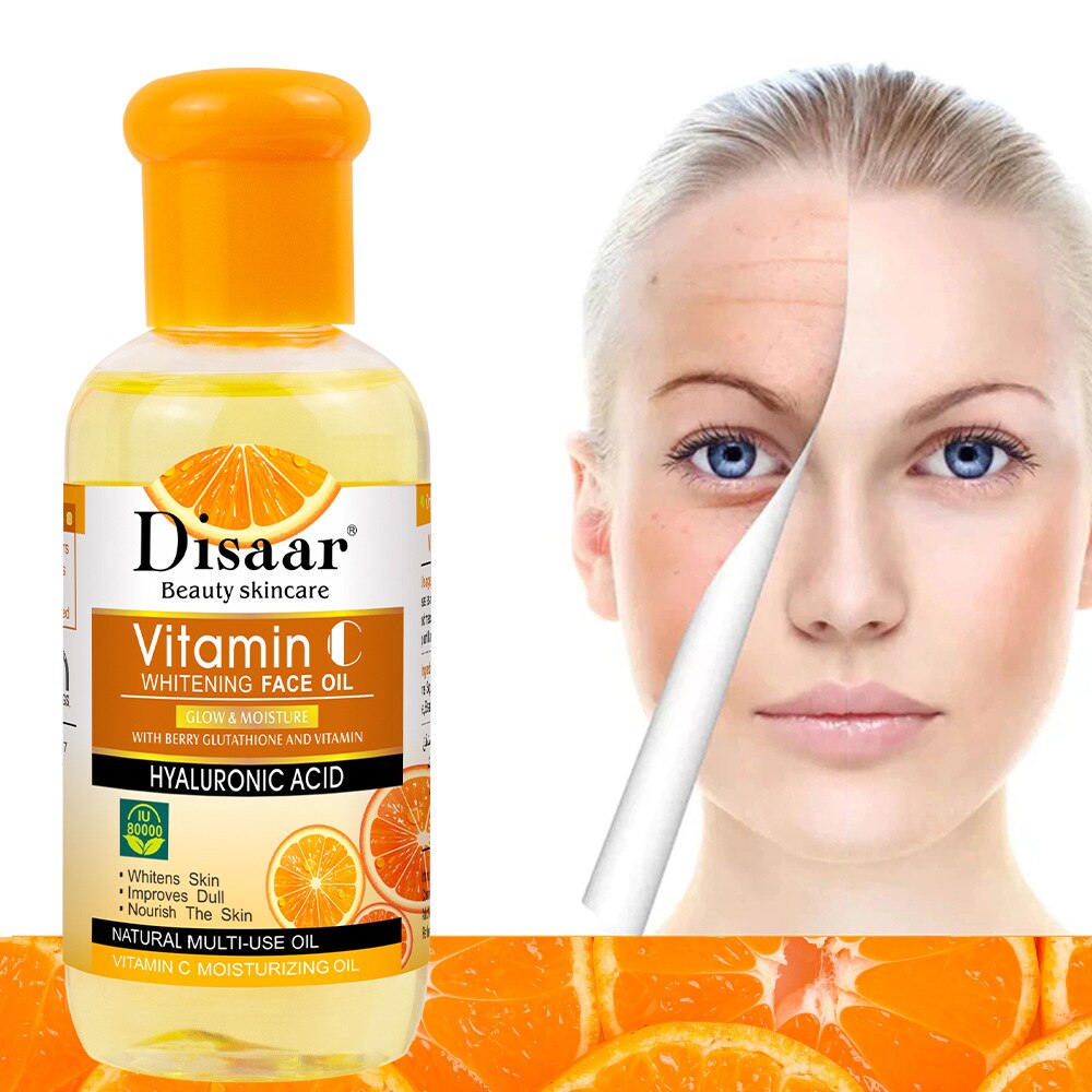 75ml 80000 IU Vitamin C Serum for Face Whitening Facial Serum Oil Dark Spot Remover Korean Skin Care Products Brightening