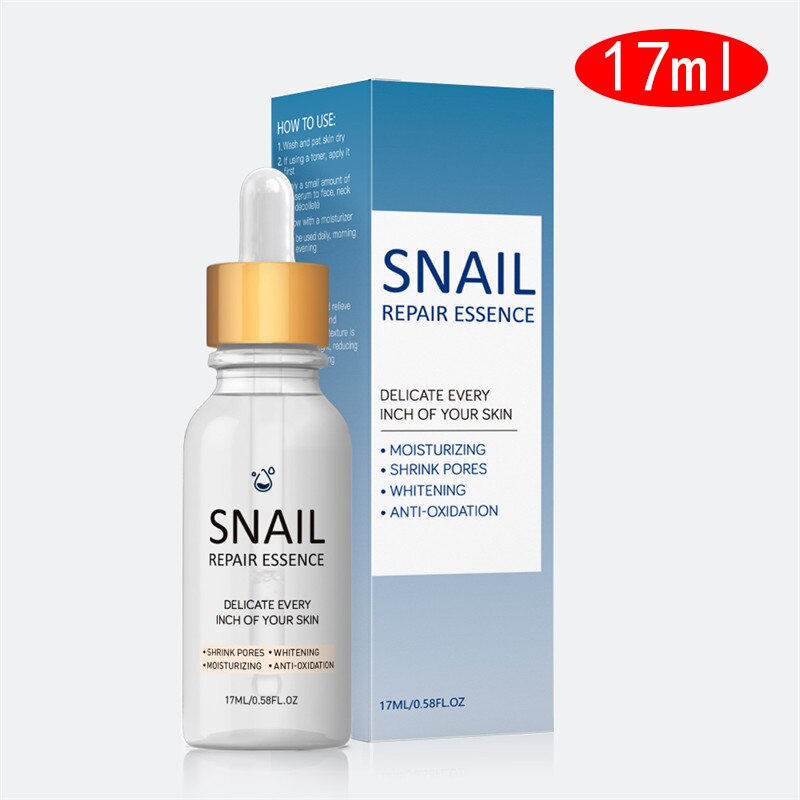 17ml Whitening Serum Snail Serum Brighten Blemish Freckle Remover Natural Moisturizing Face Serum Essence Korea Skin Care